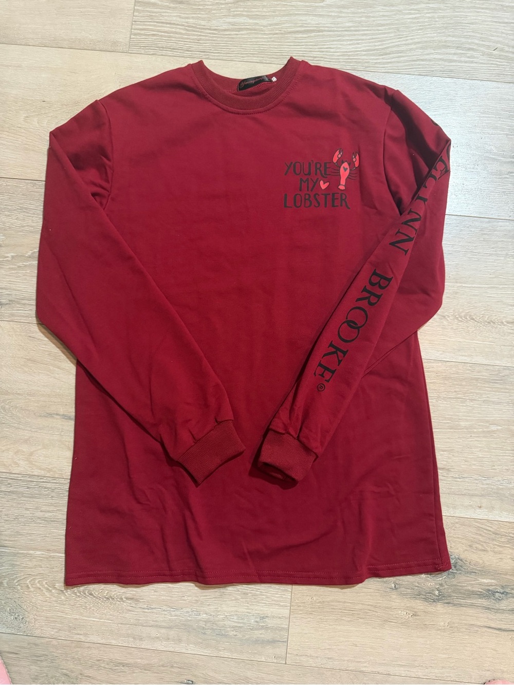 Red Long Sleeve Graphic Shirt - "You're My Lobster"
